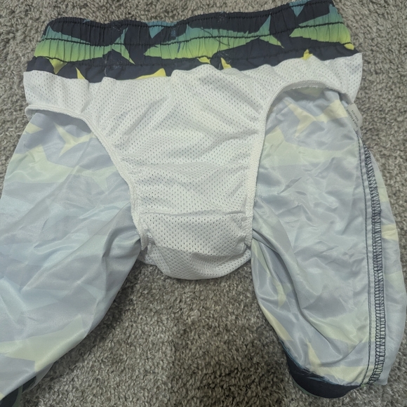 Tea Collection Kids Swim Trunks - Blue and Yellow Shark Print - Picture 3 of 4